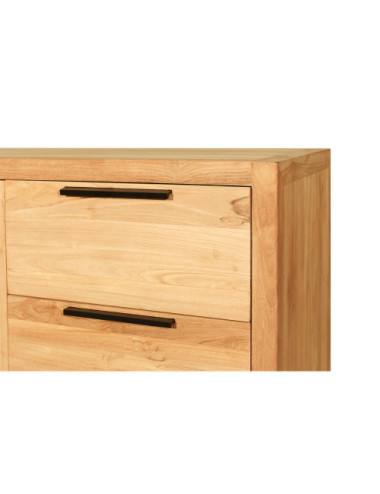 Aparador modelo Fontanelles en madera de teca natural fina y tiradores metálicos | bosco