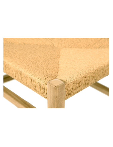 RT-4A SILLA LLATZARET ASIENTO TRENZADO CUERDA DANESA  DE 54 X 53 X 77H.MADERA TECA.