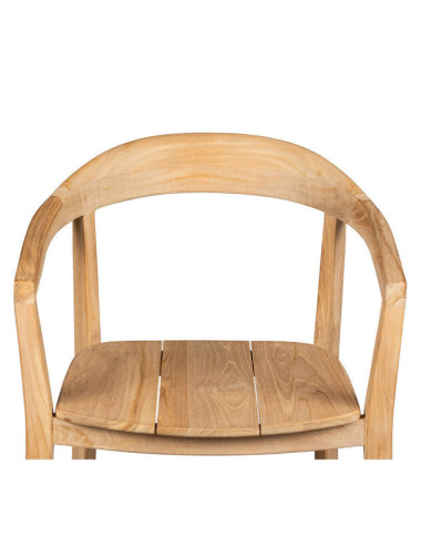 Silla Xaloc en madera maciza de teca natural acabado fino | bosco