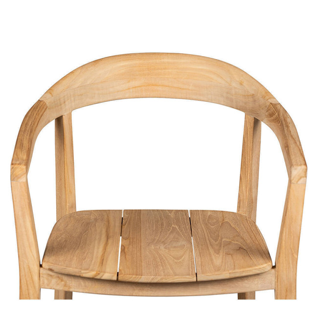 Silla Xaloc en madera maciza de teca natural acabado fino | bosco