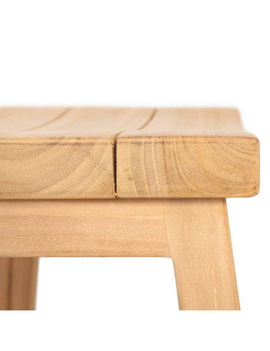 Taburete Capelles en madera de teca natural con un diseño sencillo| bosco