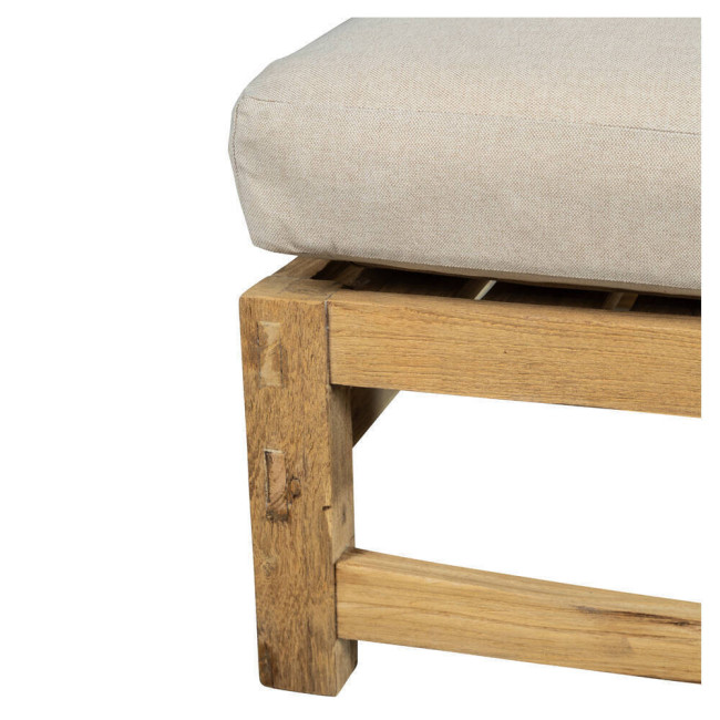 Módulo puff en madera de teca reciclada acabado semi rustico | bosco