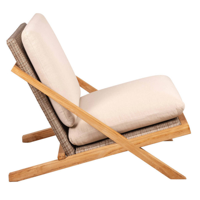 Sillón Macar en madera maciza de teca natural acabado fino | bosco