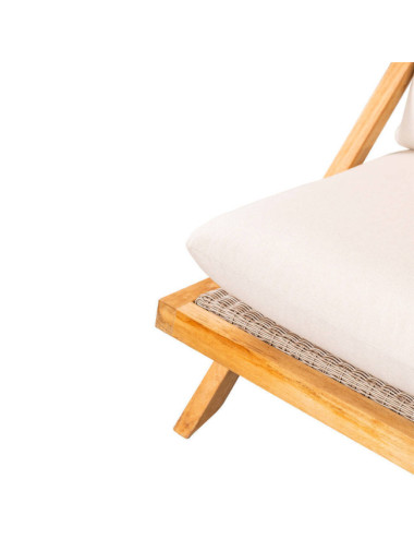 Sillón Macar en madera maciza de teca natural acabado fino | bosco