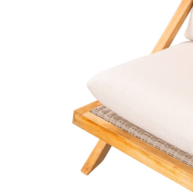 Sillón Macar en madera maciza de teca natural acabado fino | bosco