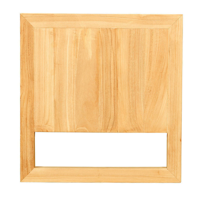 Mueble tv Arenal en madera de teca natural maciza acabado fino y tirador metálico antracita | bosco