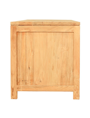 Mueble tv Fornells en madera de teca reciclada con puertas corredizas | bosco