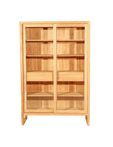 RT-1107A VITRINA SANTA AGUEDA DE 120 X 45 X 180H. MADERA TECA.
