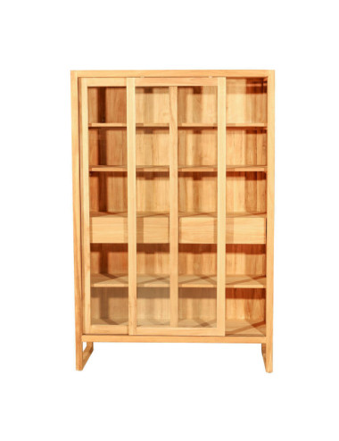 RT-1107A VITRINA SANTA AGUEDA DE 120 X 45 X 180H. MADERA TECA.
