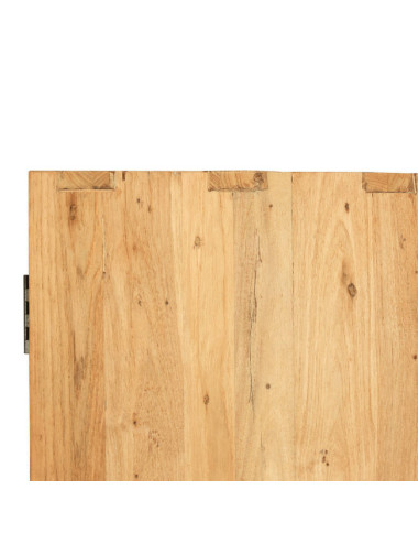 Vitrina Sant Antoni en madera de teca reciclada rasgada con puertas de cristal | bosco