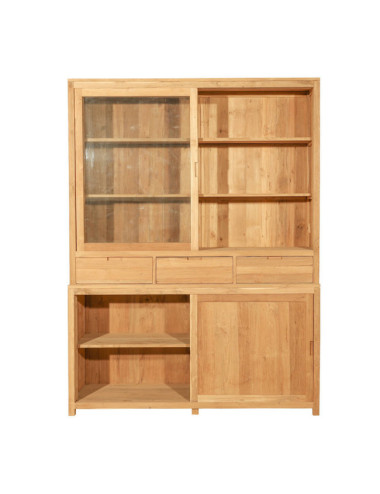 Vitrina Santa Ana en madera de teca reciclada con cajones y puertas | bosco