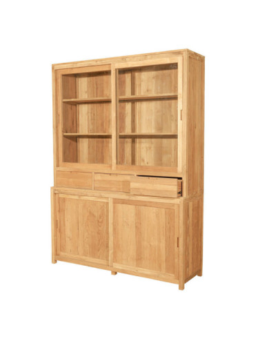 Vitrina Santa Ana en madera de teca reciclada con cajones y puertas | bosco