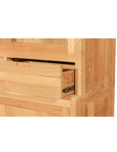 Vitrina Santa Ana en madera de teca reciclada con cajones y puertas | bosco