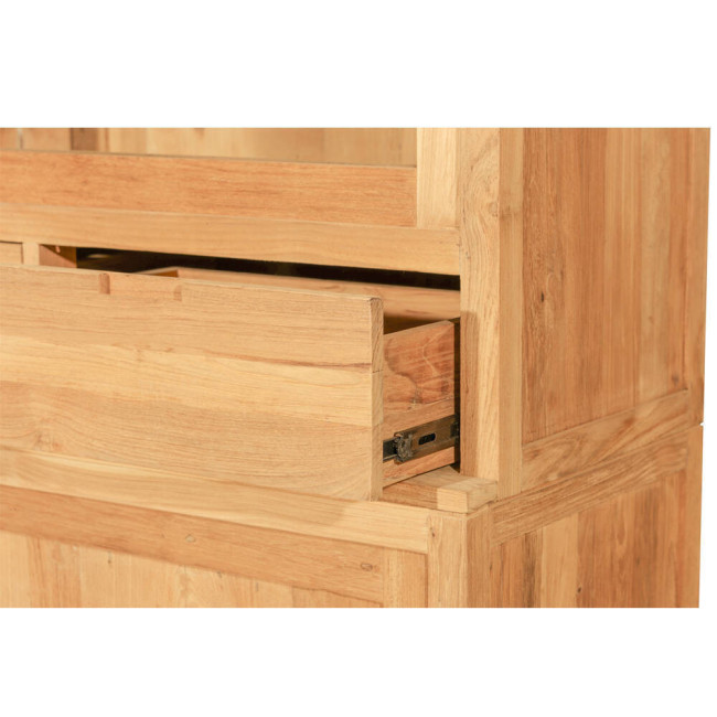Vitrina Santa Ana en madera de teca reciclada con cajones y puertas | bosco