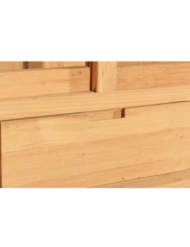 Vitrina Santa Ana en madera de teca reciclada con cajones y puertas | bosco