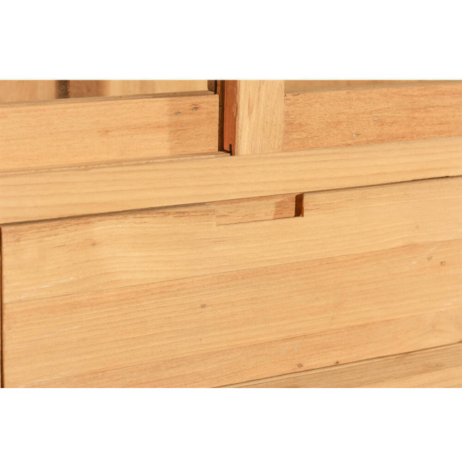 Vitrina Santa Ana en madera de teca reciclada con cajones y puertas | bosco