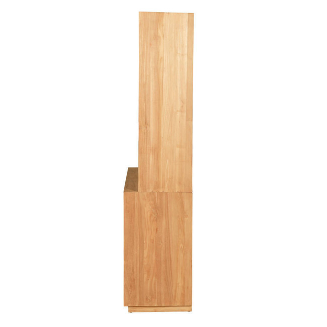 Vitrina Sant Nicolau en madera de teca natural y puertas acristaladas | bosco