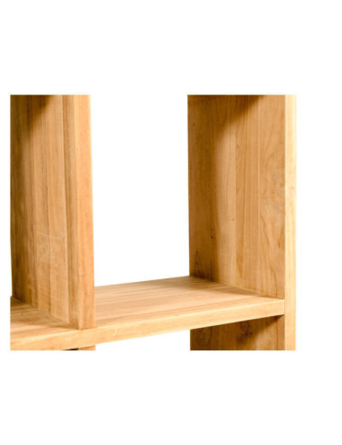 Estantería Cala Pilar en madera de teca natural de diseño lineal| bosco