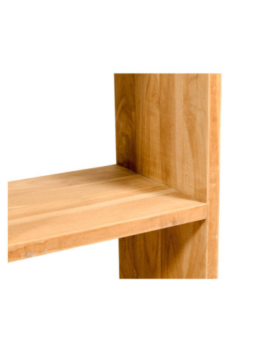 Estantería Cala Pilar en madera de teca natural de diseño lineal| bosco