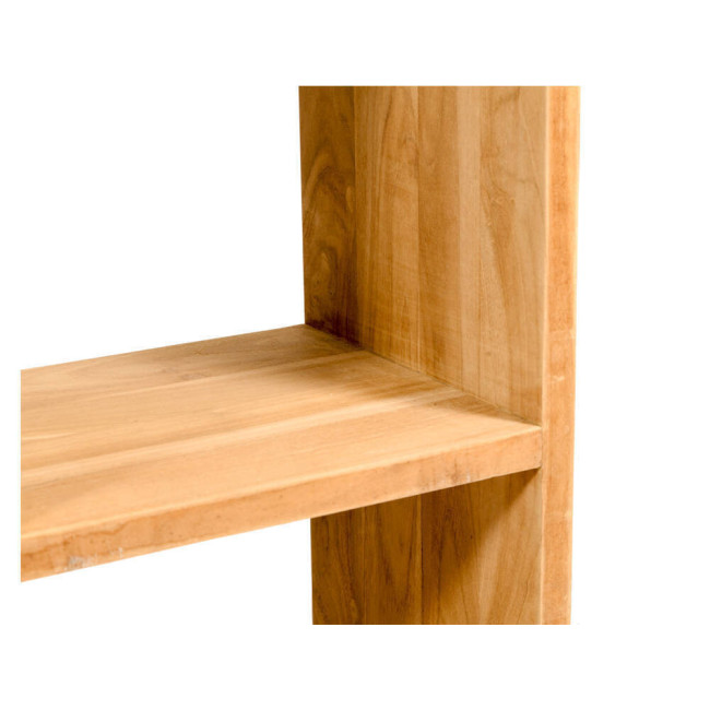 Estantería Cala Pilar en madera de teca natural de diseño lineal| bosco
