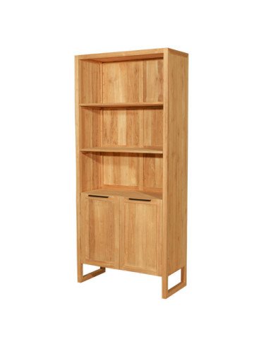 RT-1106A ESTANTERIA CALES FONTS 2 PUERTAS DE 90 X 40 X 200H. MADERA TECA.