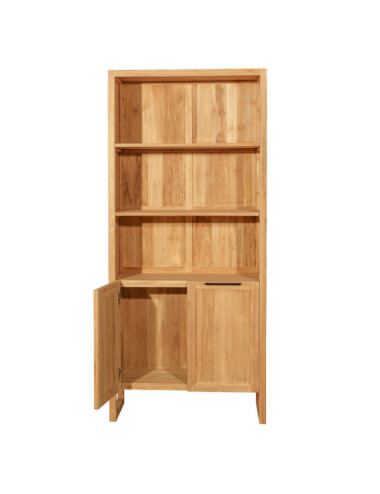RT-1106A ESTANTERIA CALES FONTS 2 PUERTAS DE 90 X 40 X 200H. MADERA TECA.