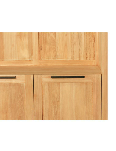 Estantería Cales Fonts en madera de teca natural con tiradores metálicos| bosco