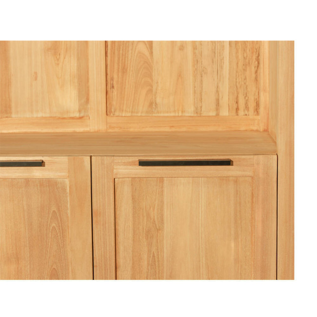 Estantería Cales Fonts en madera de teca natural con tiradores metálicos| bosco