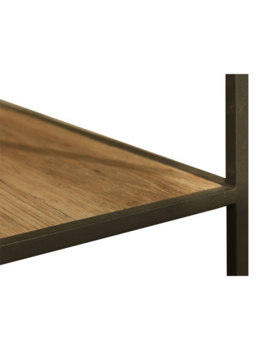 Estantería Cala Corb en teca reciclada rasgada combinada con metal| bosco