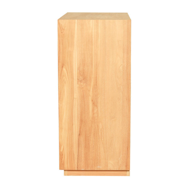 Cómoda Fondes en madera de teca natural con cuatro cajones| bosco