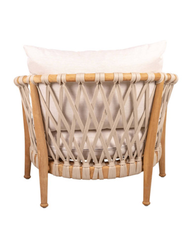 Sillón Es Codolar en madera maciza de teca natural acabado fino | bosco