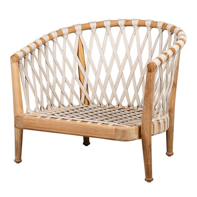 Sillón Es Codolar en madera maciza de teca natural acabado fino | bosco