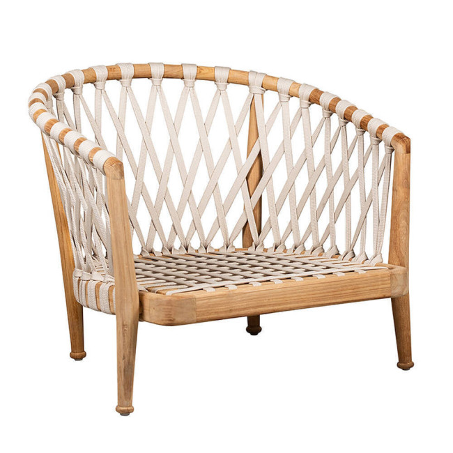 Sillón Es Codolar en madera maciza de teca natural acabado fino | bosco