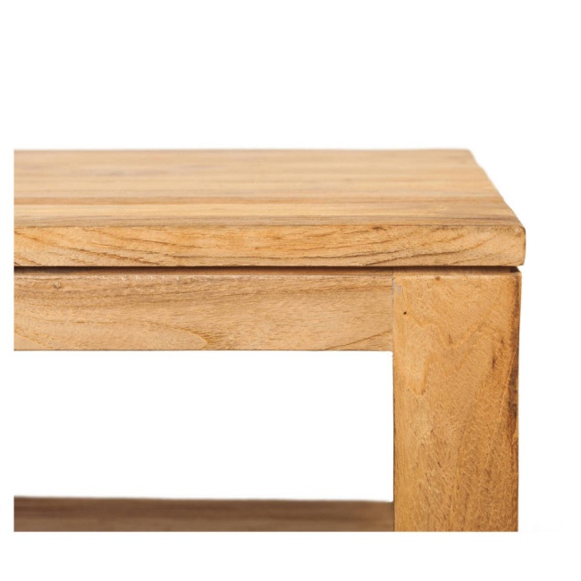 Mesa modelo Son Saura en madera de teca reciclada acabado rasgado | bosco