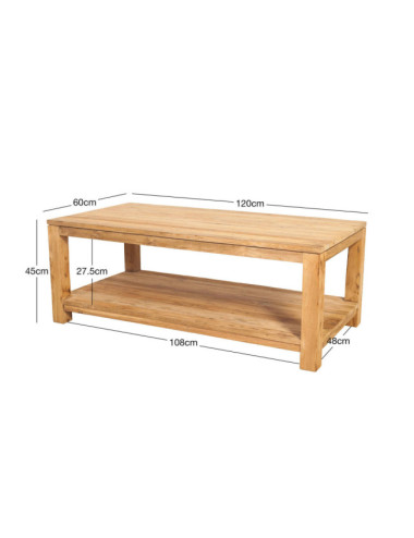 Mesa modelo Son Saura en madera de teca reciclada acabado rasgado | bosco