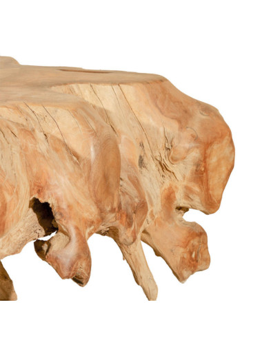 Mesa modelo Mongofre en madera de raíz de teca | bosco