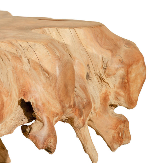 Mesa modelo Mongofre en madera de raíz de teca | bosco