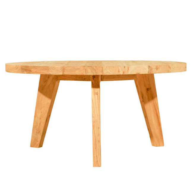 Mesa modelo Macarella en madera de teca reciclada acabado rasgado | bosco