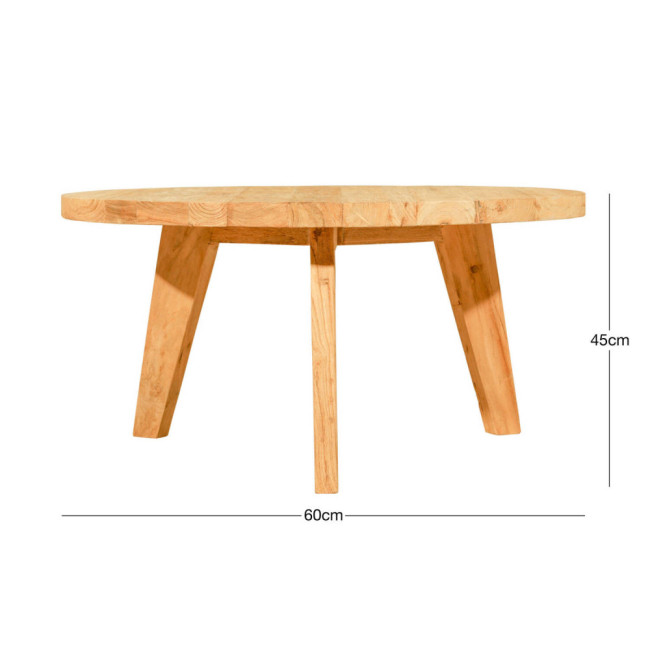 Mesa modelo Macarella en madera de teca reciclada acabado rasgado | bosco