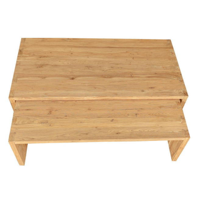 Mesa modelo Escorxada en madera de teca reciclada acabado rasgado | bosco
