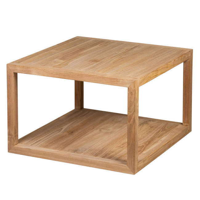 Mesa de rincón modelo Turqueta en madera de teca con acabado lijado fino | bosco