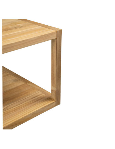 Mesa de rincón modelo Turqueta en madera de teca con acabado lijado fino | bosco
