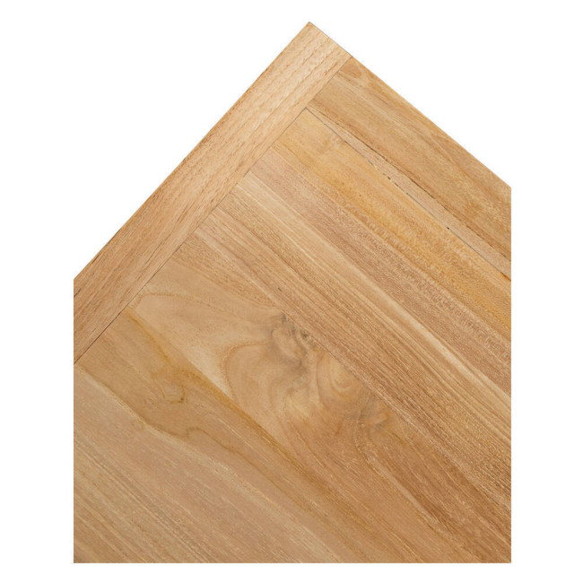 Mesa de rincón modelo Turqueta en madera de teca con acabado lijado fino | bosco