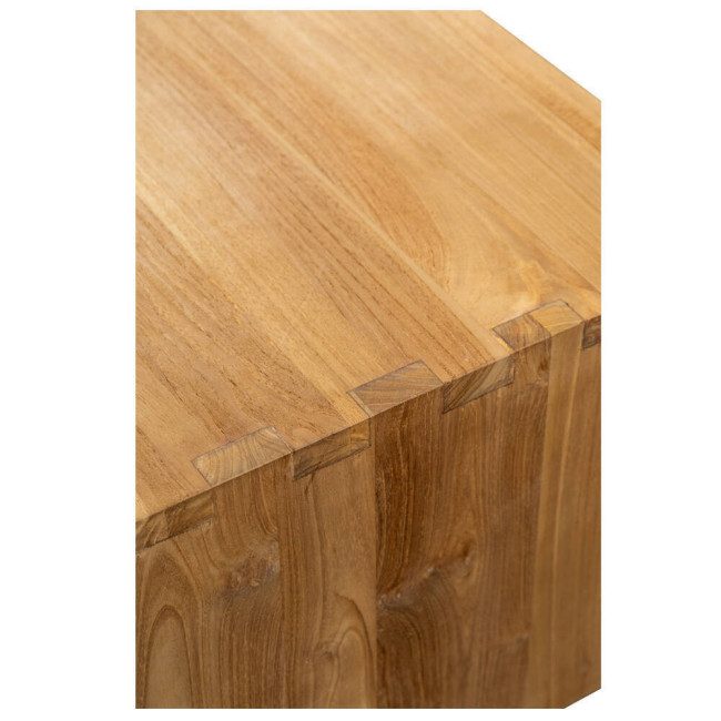 Mesa de centro Es Talaier en madera de teca natural con cajón central| bosco