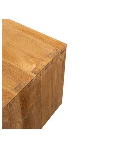 Mesa de centro Es Talaier en madera de teca natural con cajón central| bosco