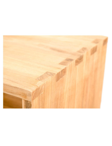 Mesita de noche Es Talaier en madera de teca natural con cajón central| bosco
