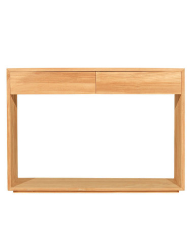 RT-1052A CONSOLA 2 CAJONES BINANCOLLA DE 120 X 35 X 85H. MADERA TECA