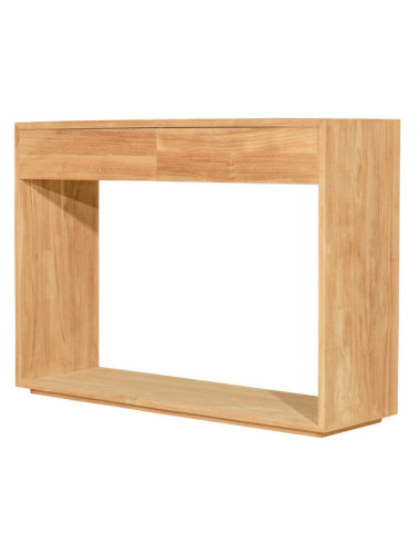 RT-1052A CONSOLA 2 CAJONES BINANCOLLA DE 120 X 35 X 85H. MADERA TECA
