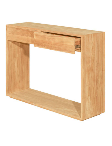 RT-1052A CONSOLA 2 CAJONES BINANCOLLA DE 120 X 35 X 85H. MADERA TECA