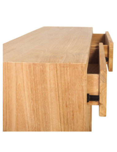 RT-1052A CONSOLA 2 CAJONES BINANCOLLA DE 120 X 35 X 85H. MADERA TECA